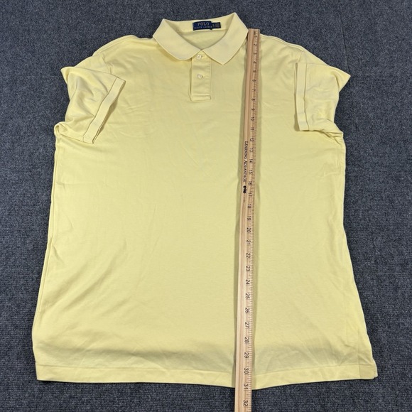Polo Ralph Lauren XL Yellow Classic Fit Short Sleeve Polo Shirt - Picture 7 of 8